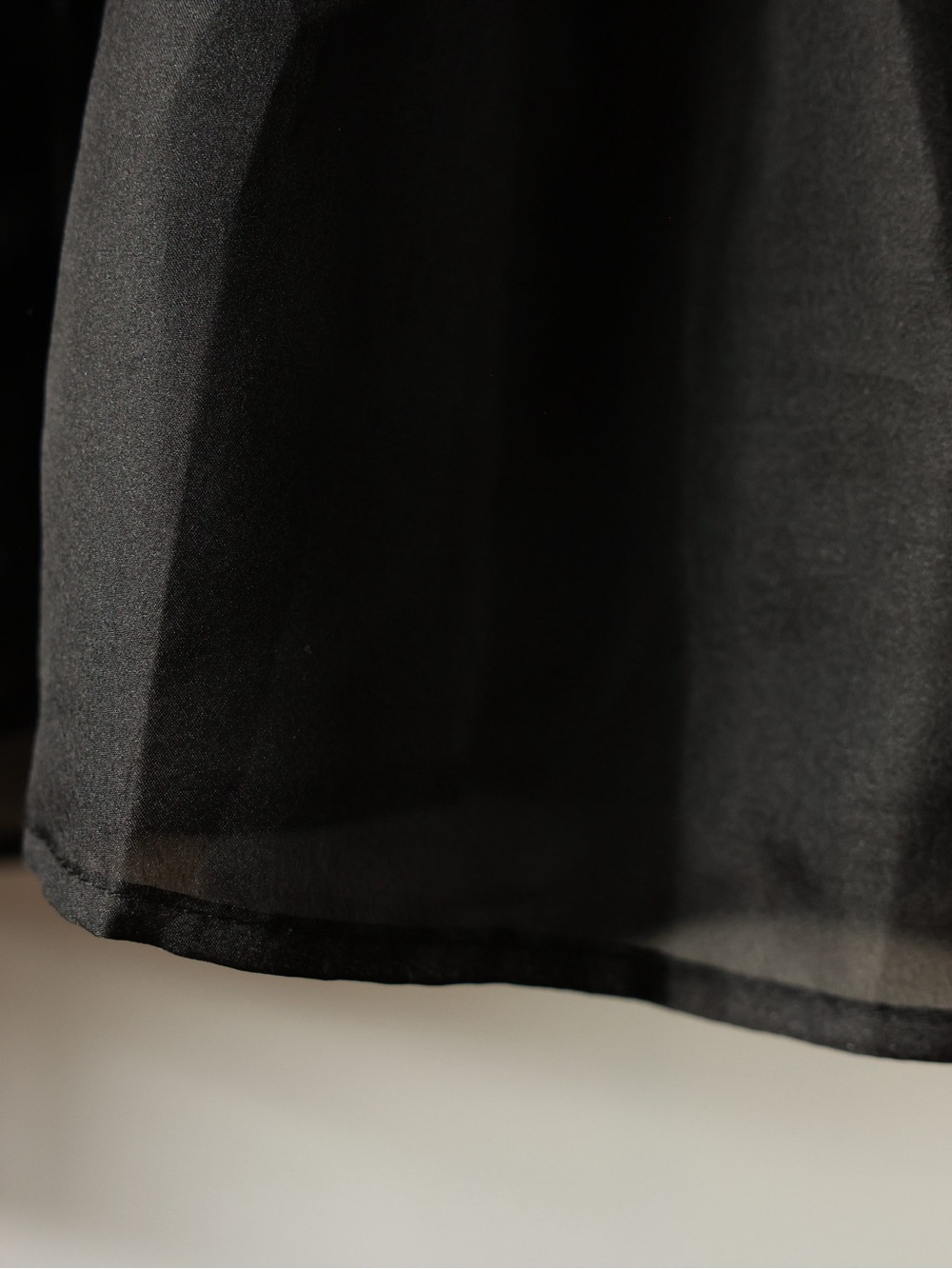 wild fable Black Sheer Tiered Midi Dress with Tie Straps and Ruffle Hem - Picture 11 of 13